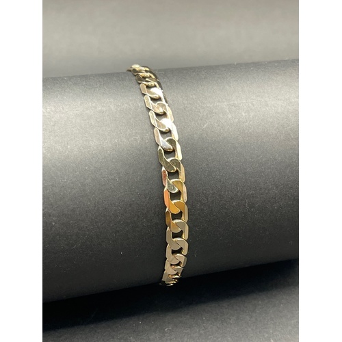 Mens 10ct Yellow Gold Curb Link Bracelet