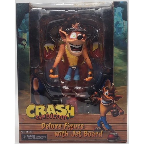 NECA Crash Bandicoot Deluxe Action Figure with Jet Board