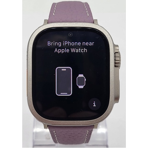 Apple Watch Ultra 2 49mm Cellular Smartwatch Titanium Case Premium Leather Band