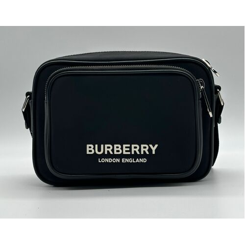 Burberry Men's Paddy Nylon Shoulder Crossbody Bag Black with Original Receipt