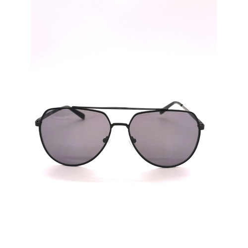 Calvin Klein Mens Black Aviator Sunglasses with Grey Lenses in Protective Case