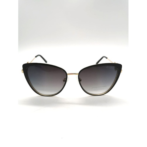Guess GF6141 01B Cat Eye Sunglasses Black Frame Gradient Lenses 56-17-140