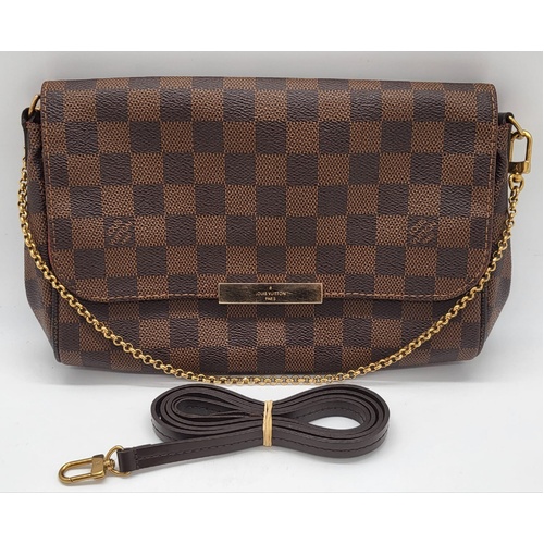 Louis Vuitton Favorite MM Damier Ebene Canvas Crossbody Bag