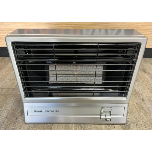 Rinnai Econoheat 850 Unflued Natural Gas Radiant Heater Platinum Silver