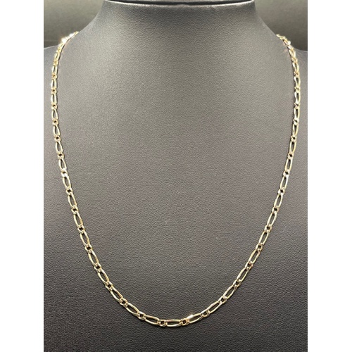 Unisex 9ct Yellow Gold Figaro Link Necklace