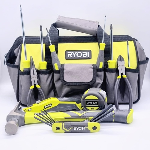 Ryobi 12 Piece Essential Home Tool Kit with Carry Bag