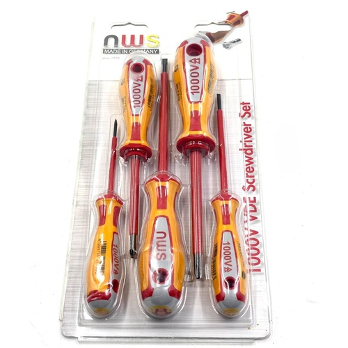 NWS 096-5-BU 5pc 1000V VDE Insulated Screwdriver Set