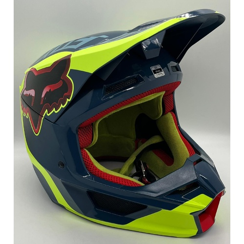 Fox V1 VENZ R22-05 MX Racing Helmet ECE Dark Indigo Size XXL