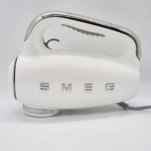 SMEG Electric Hand Mixer White with 6 Attachments Retro 50s Style