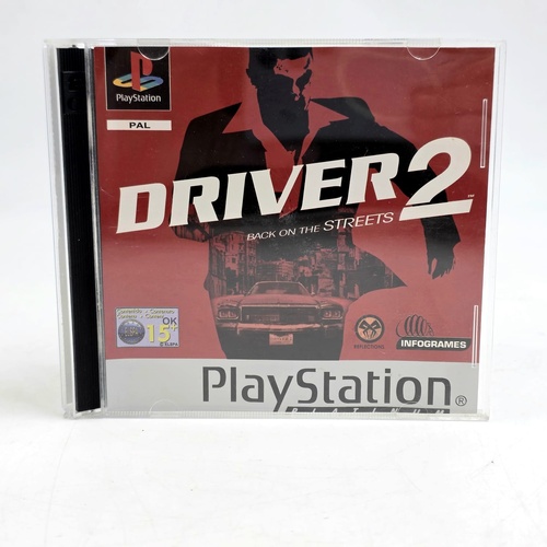 Driver 2 Platinum Back On The Streets Game with 2 Discs PlayStation 1