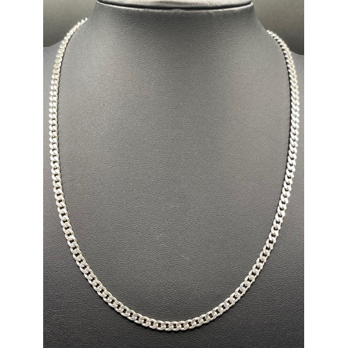 Unisex 925 Sterling Silver Curb Link Necklace