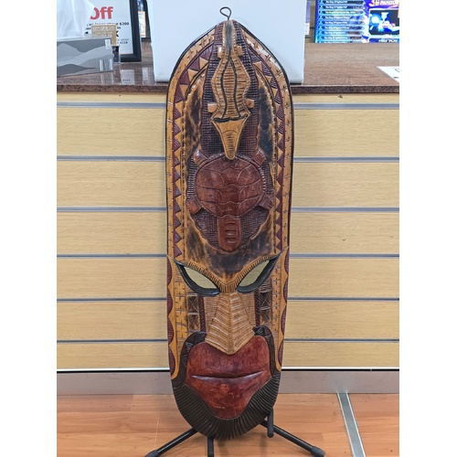 Fijian Antique Tribal Mask Ornament 112cm x 35xm