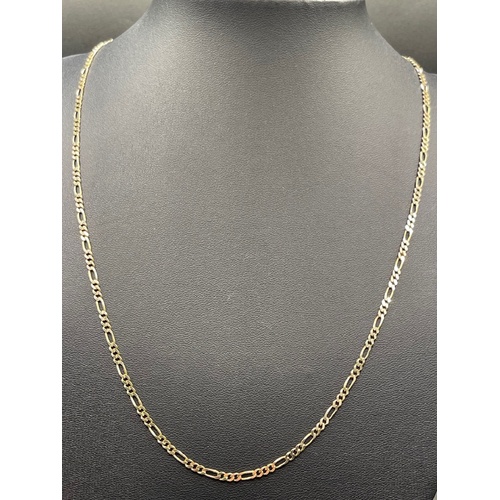 Unisex 9ct Yellow Gold Figaro Link Necklace