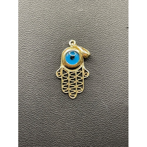 Ladies 9ct Yellow Gold Hindi Hand Pendant
