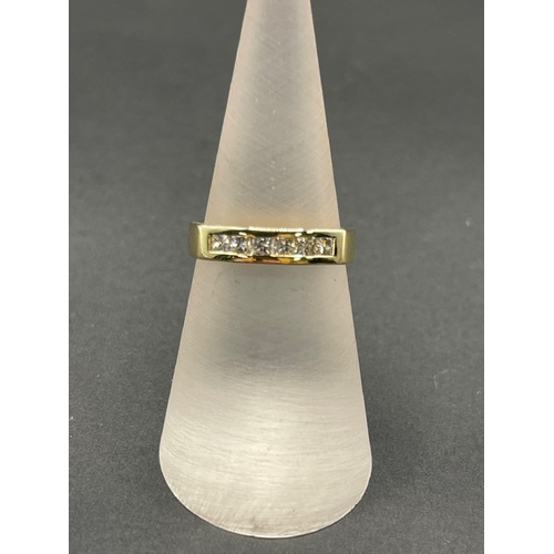 Ladies 18ct Yellow Gold Diamond Band Ring