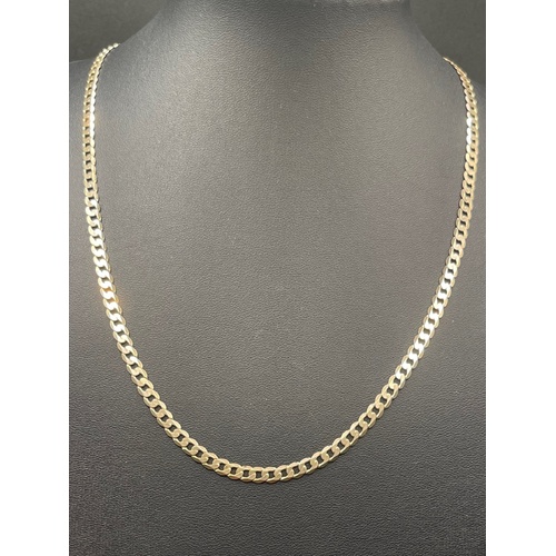 Unisex 9ct Yellow Gold Curb Link Necklace