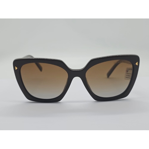 Prada PR 23ZS 11J6E1 54-18 Shiny Brown Gradient Butterfly Sunglasses