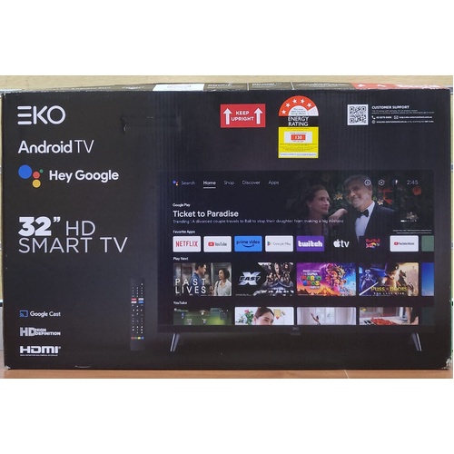 EKO 32 Inch HD Smart TV K320HAT with Android TV and Voice Remote