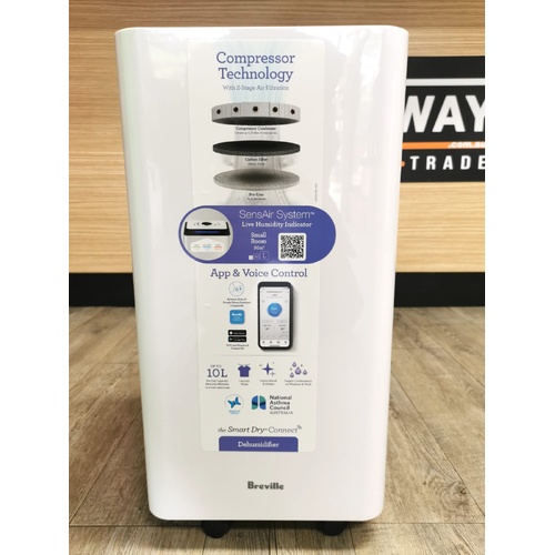Breville The Smart Dry Connect Dehumidifier 10L/Day Capacity with WiFi Control