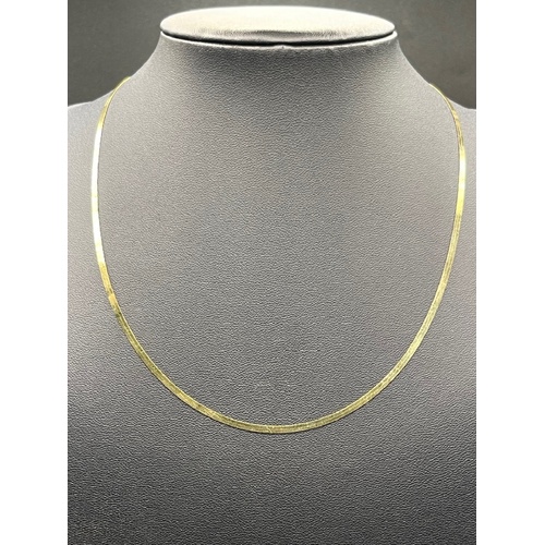 Ladies 18ct Yellow Gold Snake Link Necklace