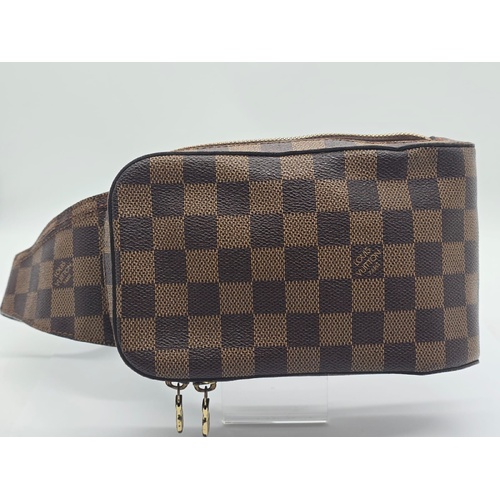 Louis Vuitton Geronimos Damier Ebene Brown Body Bag Crossbody Shoulder Bag