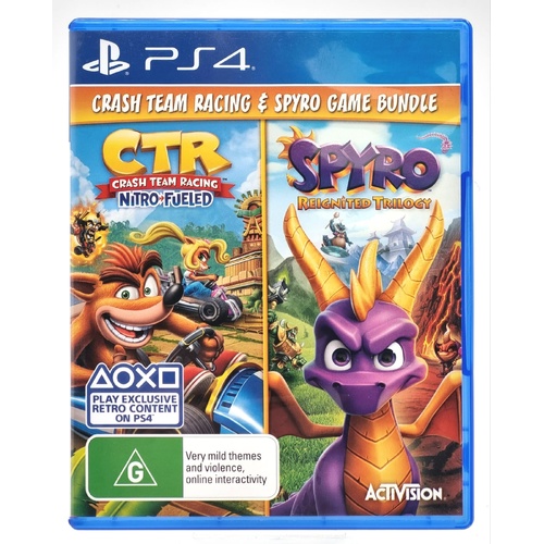 Crash Team Racing Nitro-Fueled and Spyro Reignited Trilogy PS4 Game Bundle