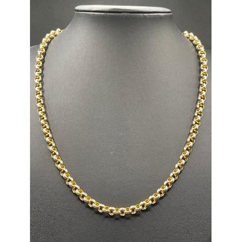 Ladies 9ct Yellow Gold Belcher Link Necklace