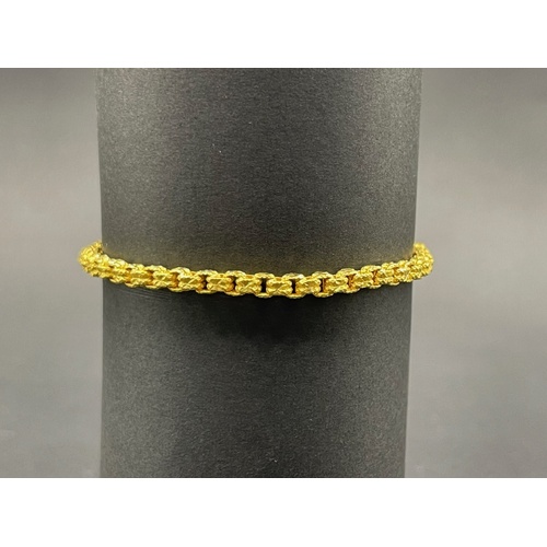 Unisex 23ct Yellow Gold Box Link Bracelet