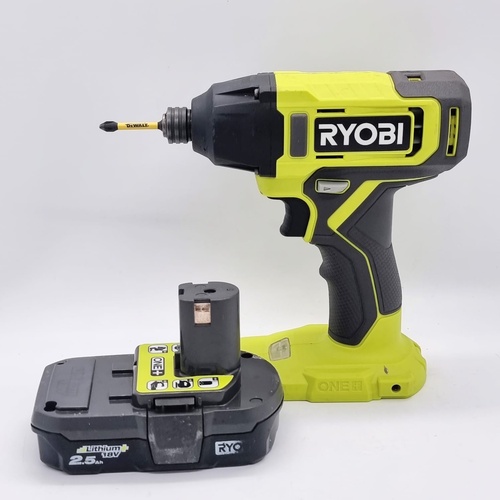 Ryobi 18V ONE+ RID18 Cordless Impact Driver with 2.5Ah Battery Pack
