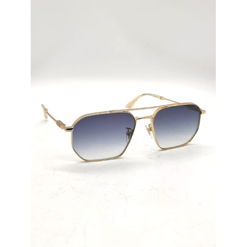 Police Horizon 13 SPLP34 Shiny Rose Gold Sunglasses with Blue Gradient Lenses