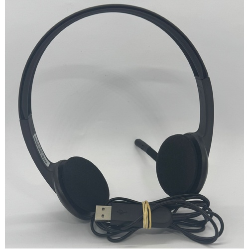 Logitech H340 USB Wired Computer Headset Black Noise Cancelling Mic
