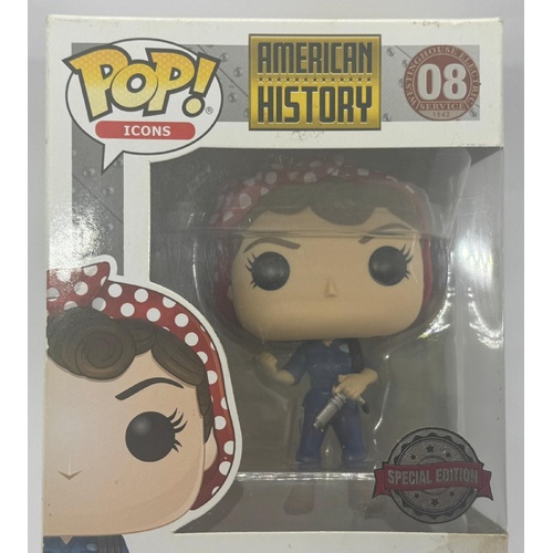 Funko Pop Rosie The Riveter 08 Special Edition Icons Vinyl Figure Rare