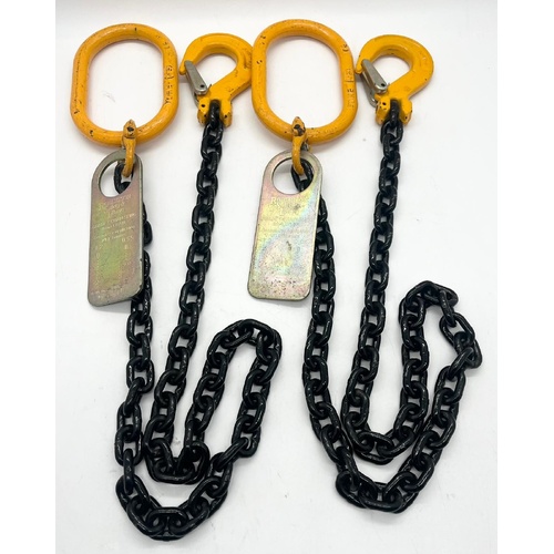 Robertson 2x 1-Leg Grade 80T 6mm Chain Slings WLL 1.2T 1.2m Long
