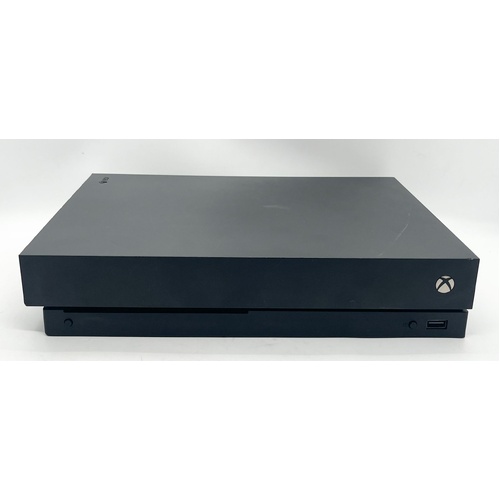 Microsoft Xbox One X 1TB Console Black 4K HDR Gaming with Controller and Cables