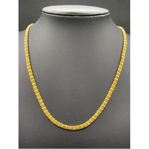 Unisex 22ct Yellow Gold Fancy Link Necklace