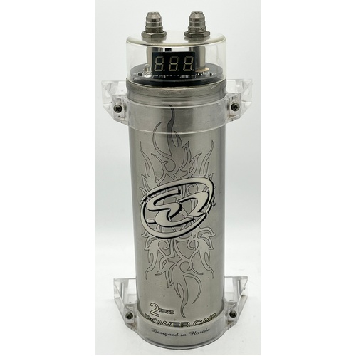 Sound Quest SQCAP2M 2 Farad 2000W Car Audio Power Capacitor with Digital Display