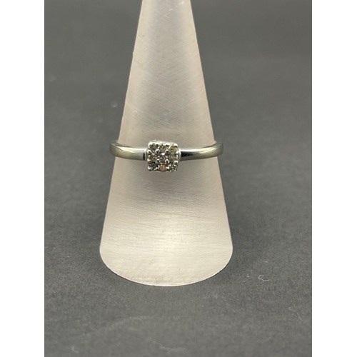 Ladies 14ct White Gold Diamond Ring