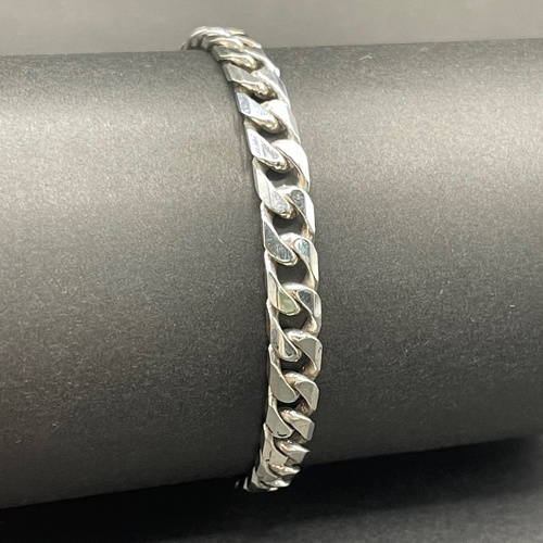 Mens 925 Sterling Silver Curb Link Bracelet