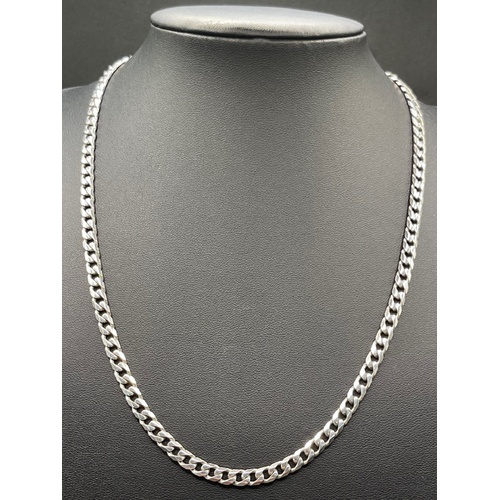 Mens 925 Sterling Silver Curb Link Necklace