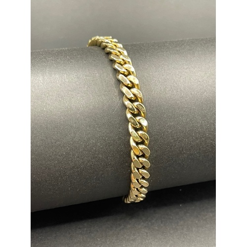 Mens 18ct Yellow Gold Curb Link Bracelet