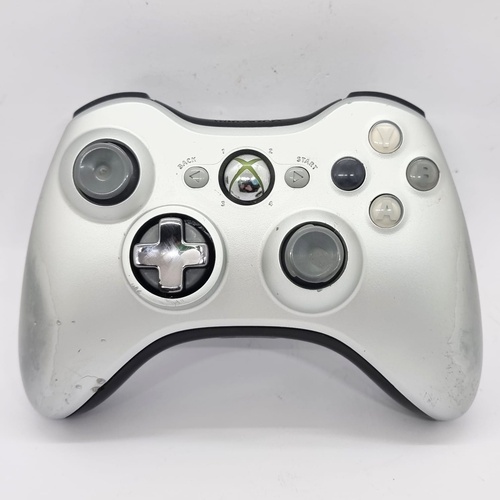 Microsoft Xbox 360 Silver Wireless Controller Model 1403 Special Edition