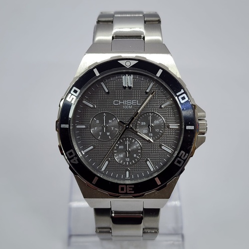 Chisel 5827022 Mens Silver Stainless Steel Analog Watch Quartz Classic