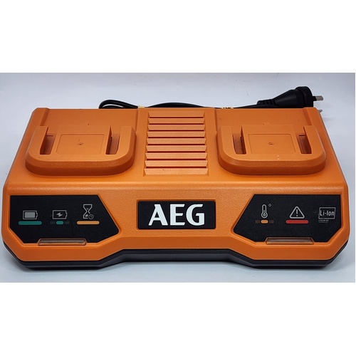 AEG A18DPC 18V Dual Charger with 5.0Ah and 8.0Ah Batteries Fast Charge