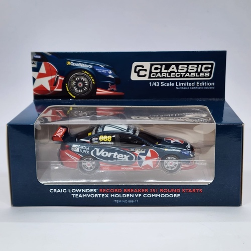 Classic Carlectables 1/43 Craig Lowndes TeamVortex Holden VF Commodore