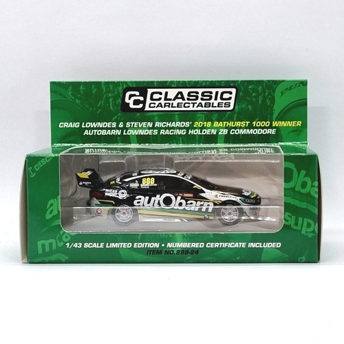 Craig Lowndes and Steven Richards 2018 Bathurst 1000 Holden ZB Commodore 1:43