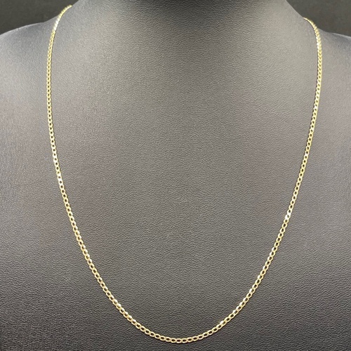 Unisex 9ct Yellow Gold Curb Link Necklace