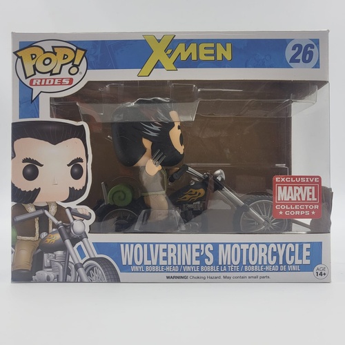 Marvel X-Men Wolverine Motorcycle Funko Pop Rides 26 Collector Corps