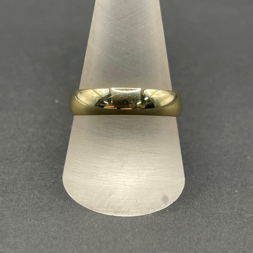 Unisex 18ct Yellow Gold Plain Wedding Band Ring