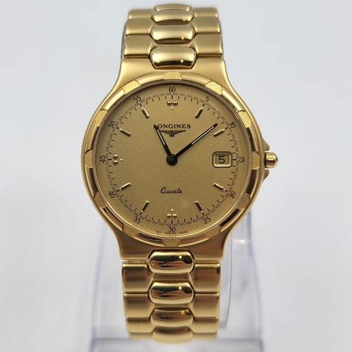Longines Conquest L1.614.2 Ladies Gold Dial Swiss Quartz Date Watch