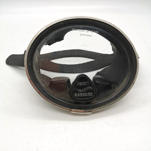 Santana Tabata Vintage Scuba Mask Tempered Glass 18.8 Stainless Rare